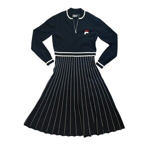 Fila Navy Long Sleeve Dress with White Accents